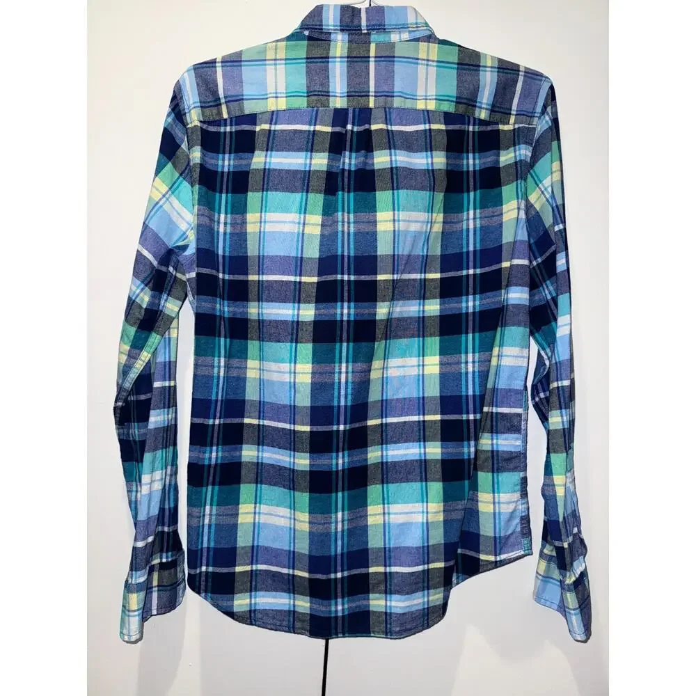 American Eagle Outfitters Youth Small Classic Fit Plaid Button Down - Picture 6 of 7